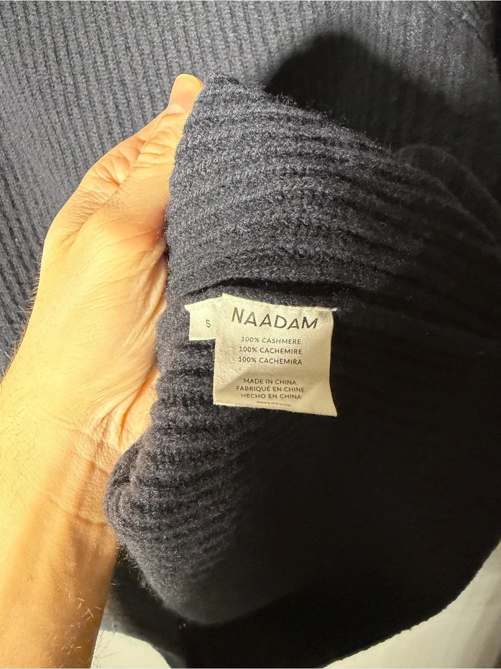 Naadam Fisherman Crewneck Cashmere Sweater Size Small
